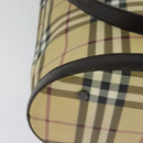 BURBERRY Nova Check Shoulder Bag PVC Beige Auth BA3875-15