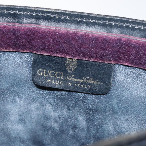 GUCCI GG Supreme Sherry Line Clutch Bag PVC Navy 37 014 2125 Auth BA3876