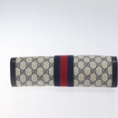GUCCI GG Supreme Sherry Line Clutch Bag PVC Navy 37 014 2125 Auth BA3876-7