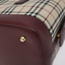 BURBERRY Nova Check Shoulder Bag Canvas Beige Gold Auth BA3879-9