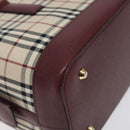 BURBERRY Nova Check Shoulder Bag Canvas Beige Gold Auth BA3879-14