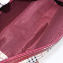 BURBERRY Nova Check Shoulder Bag Canvas Beige Gold Auth BA3879-12