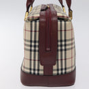 BURBERRY Nova Check Shoulder Bag Canvas Beige Gold Auth BA3879-3