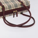 BURBERRY Nova Check Shoulder Bag Canvas Beige Gold Auth BA3879-7