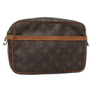 LOUIS VUITTON Monogram Compiegne 23 Clutch Bag M51847 LV Auth BA3882-1