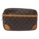 LOUIS VUITTON Monogram Compiegne 28 Clutch Bag M51845 LV Auth BA3891-1