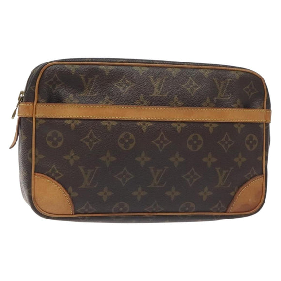 LOUIS VUITTON Monogram Compiegne 28 Clutch Bag M51845 LV Auth BA3891