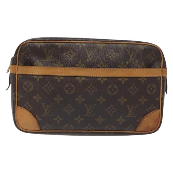 LOUIS VUITTON Monogram Compiegne 28 Clutch Bag M51845 LV Auth BA3891