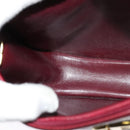 Christian Dior Shoulder Bag Leather Bordeaux Gold Auth BA3901-18