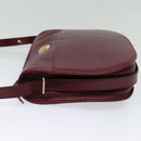 Christian Dior Shoulder Bag Leather Bordeaux Gold Auth BA3901-3