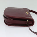 Christian Dior Shoulder Bag Leather Bordeaux Gold Auth BA3901-4