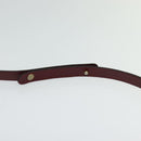 Christian Dior Shoulder Bag Leather Bordeaux Gold Auth BA3901-8