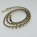 VALENTINO Studs Tote Bag Leather White Gold Auth BA3903-20