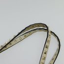 VALENTINO Studs Tote Bag Leather White Gold Auth BA3903-8