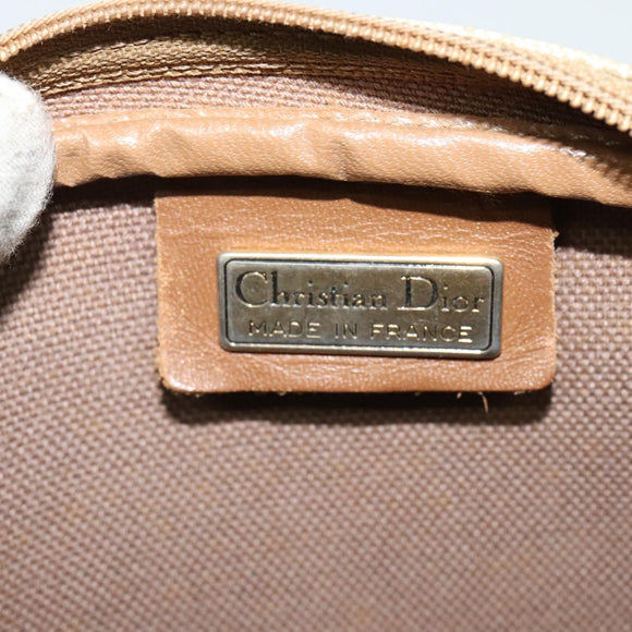 Christian Dior Honeycomb Canvas Shoulder Bag PVC Beige Auth BA3904