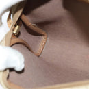 Christian Dior Honeycomb Canvas Shoulder Bag PVC Beige Auth BA3904-18