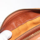 MCM Logogram Vicetos Hand Bag PVC Leather Brown Gold Auth BA3905-18