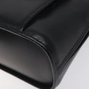 CELINE Hand Bag Leather Black Gold Auth BA3907-9
