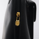 CELINE Hand Bag Leather Black Gold Auth BA3907-18