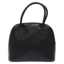 CELINE Hand Bag Leather Black Gold Auth BA3907-2