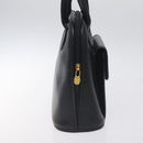 CELINE Hand Bag Leather Black Gold Auth BA3907-3