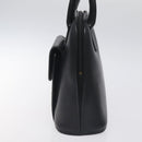 CELINE Hand Bag Leather Black Gold Auth BA3907-4