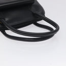 CELINE Hand Bag Leather Black Gold Auth BA3907-7