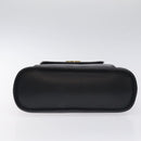 CELINE Hand Bag Leather Black Gold Auth BA3907-5
