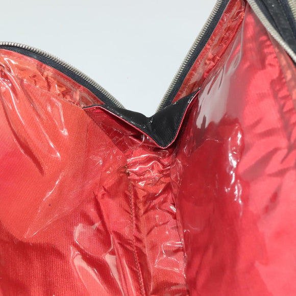 CHANEL Travel Line Hand Bag Nylon Black Silver CC Auth BA3909