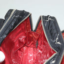 CHANEL Travel Line Hand Bag Nylon Black Silver CC Auth BA3909-22