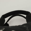 CHANEL Travel Line Hand Bag Nylon Black Silver CC Auth BA3909-8
