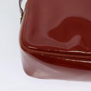 Salvatore Ferragamo Vala Shoulder Bag Patent leather Red Gold Auth BA3910-15