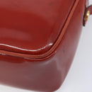 Salvatore Ferragamo Vala Shoulder Bag Patent leather Red Gold Auth BA3910-15