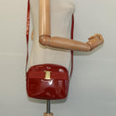 Salvatore Ferragamo Vala Shoulder Bag Patent leather Red Gold Auth BA3910-20