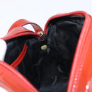 Salvatore Ferragamo Vala Shoulder Bag Patent leather Red Gold Auth BA3910-25
