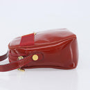 Salvatore Ferragamo Vala Shoulder Bag Patent leather Red Gold Auth BA3910-6