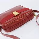 Salvatore Ferragamo Vala Shoulder Bag Patent leather Red Gold Auth BA3910-7