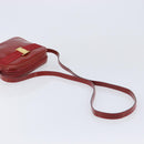 Salvatore Ferragamo Vala Shoulder Bag Patent leather Red Gold Auth BA3910-8
