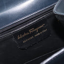 Salvatore Ferragamo Hand Bag Leather Black Gold Auth BA3911-16