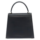 Salvatore Ferragamo Hand Bag Leather Black Gold Auth BA3911-3