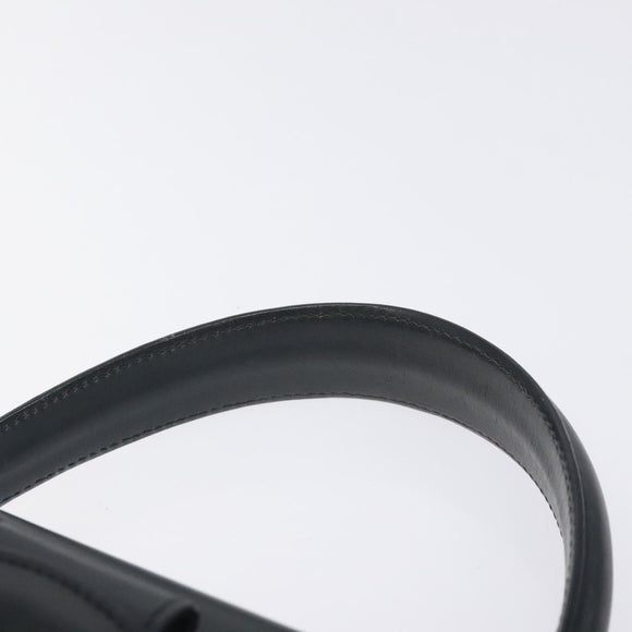 Salvatore Ferragamo Hand Bag Leather Black Gold Auth BA3911