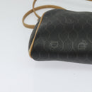 Christian Dior Honeycomb Canvas Shoulder Bag PVC Black Auth BA3916-14