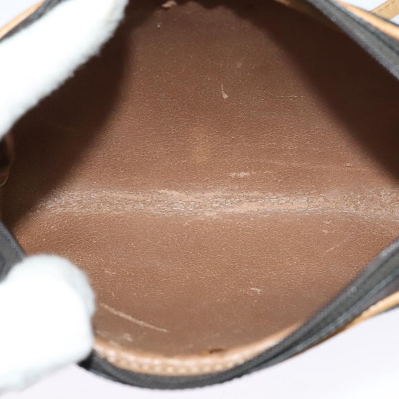 Christian Dior Honeycomb Canvas Shoulder Bag PVC Black Auth BA3916