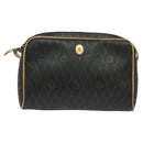 Christian Dior Honeycomb Canvas Shoulder Bag PVC Black Auth BA3916-13