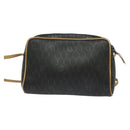 Christian Dior Honeycomb Canvas Shoulder Bag PVC Black Auth BA3916-2