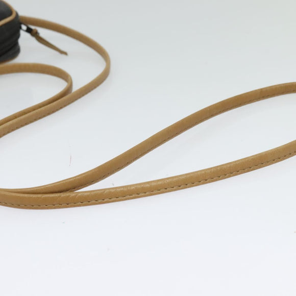 Christian Dior Honeycomb Canvas Shoulder Bag PVC Black Auth BA3916