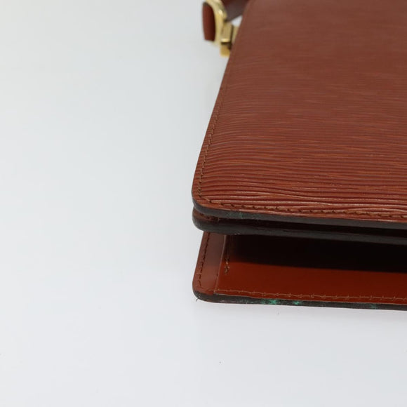 LOUIS VUITTON Epi Capuchin Shoulder Bag Brown M52343 LV Auth BA3920