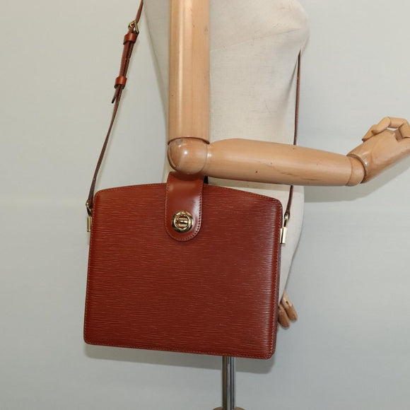 LOUIS VUITTON Epi Capuchin Shoulder Bag Brown M52343 LV Auth BA3920