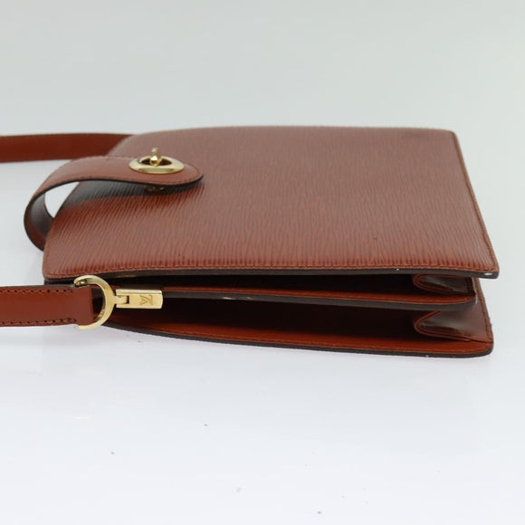 LOUIS VUITTON Epi Capuchin Shoulder Bag Brown M52343 LV Auth BA3920