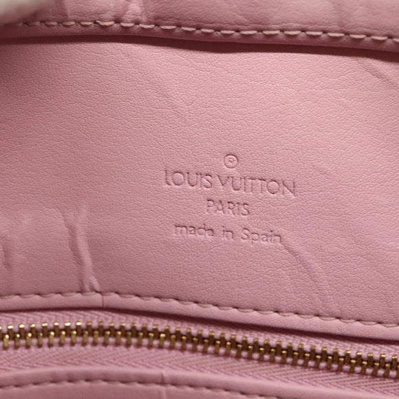 LOUIS VUITTON Monogram Vernis Houston Bag Marshmallow Pink M91302 LV Auth BA3921